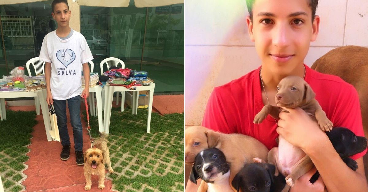 Desde os 9 anos adolescente resgata animais de rua e hoje tem o próprio abrigo