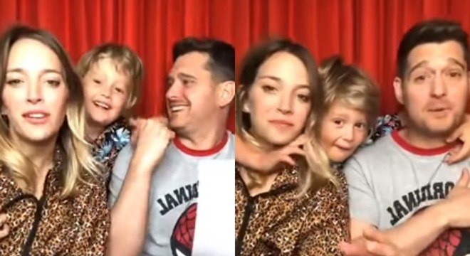 Curado de câncer, filho de Michael Bublé aparece em live do pai