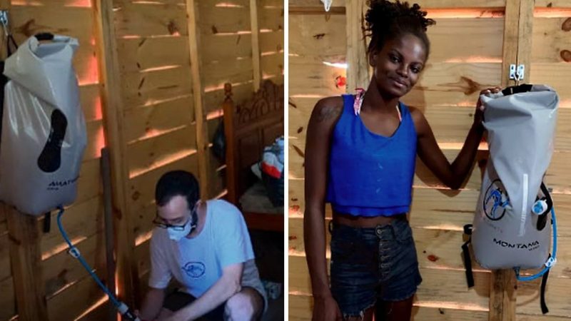 Estudante do Rio de Janeiro cria mochila que filtra água suja e a torna própria para consumo