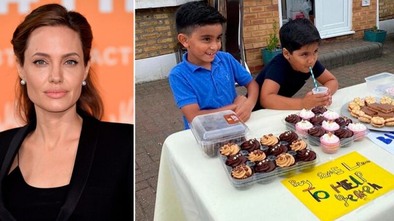 Meninos de 6 anos vendem doces para ajudar vítimas da guerra e Angelina Jolie faz doação surpresa