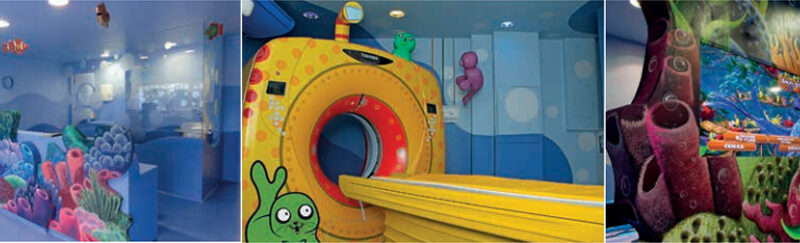 Instituto do Câncer transforma salas de exames e quimioterapia em ‘aquários’ para crianças