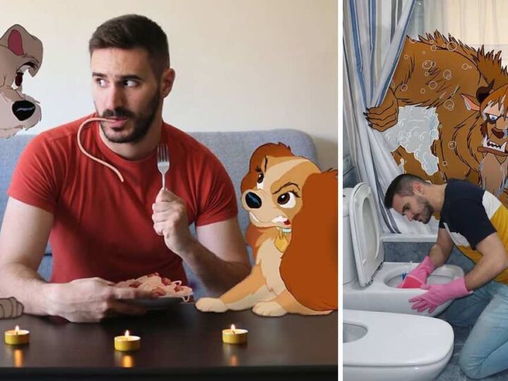 Artista coloca personagens da Disney em suas fotos para trazê-los à vida real. Muito divertido!