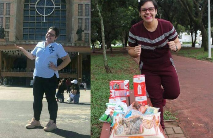 Desafio: mulher elimina 20 kg e doa mesmo peso em alimentos a crianças