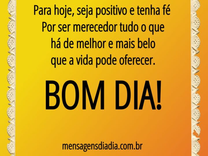 Bom dia!