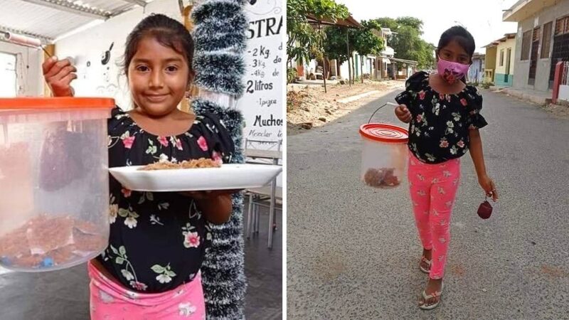 Menina de 9 anos pagou seu próprio presente de Natal com a venda de cocadas caseiras