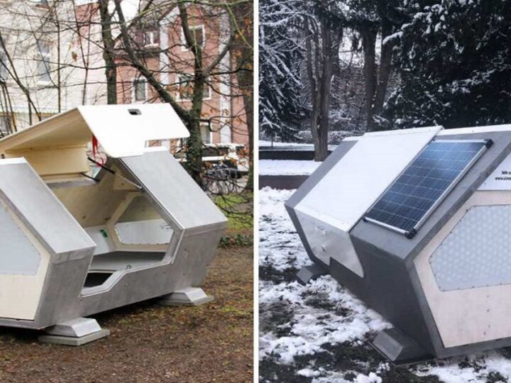 Cidade alemã instala cápsulas térmicas para pessoas em situação de rua se protegerem do frio