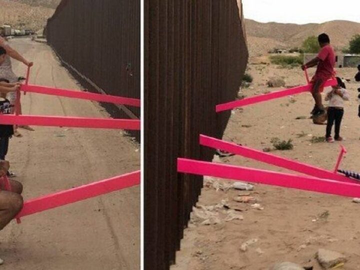 Gangorras instaladas em muro da fronteira entre EUA e México recebem importante prêmio