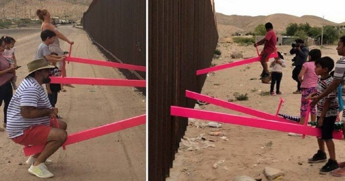 Gangorras instaladas em muro da fronteira entre EUA e México recebem importante prêmio