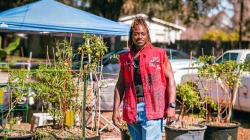 Com dinheiro recebido de auxílio do governo, homem cria horta para alimentar comunidade