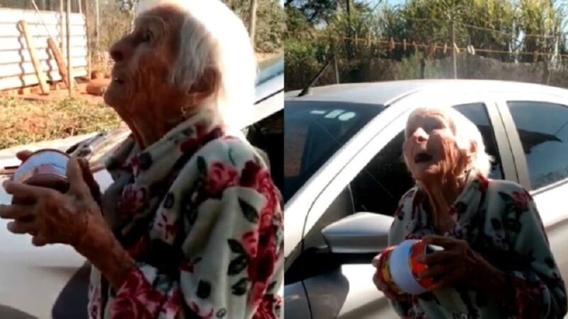 Vovó de 93 anos empina pipa pela primeira vez em anos e sua reação é adorável