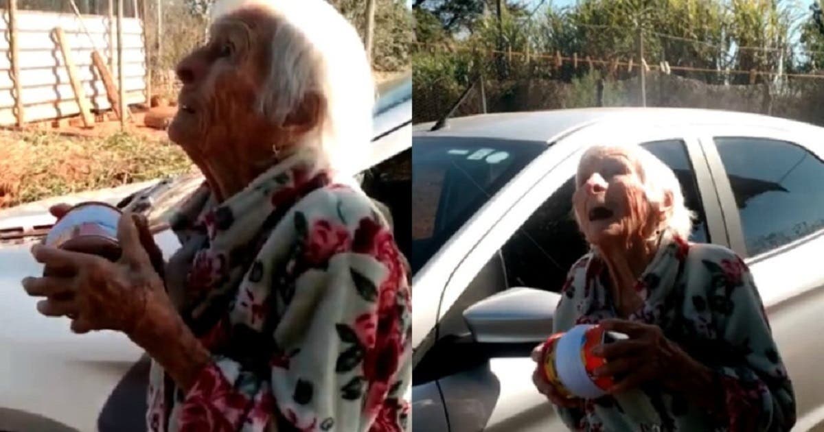 Vovó de 93 anos empina pipa pela primeira vez em anos e sua reação é adorável