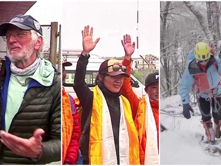 Cansados, mas em segurança: alpinistas recordistas retornam do Everest