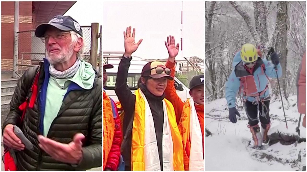 Cansados, mas em segurança: alpinistas recordistas retornam do Everest
