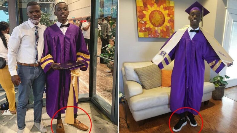 Professor oferece os próprios sapatos a aluno barrado na formatura por usar “calçados errados”