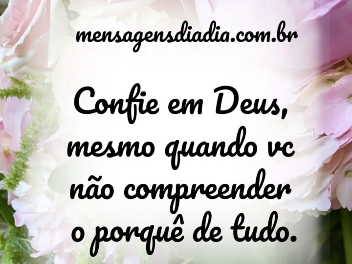 Confie em Deus….sempre!