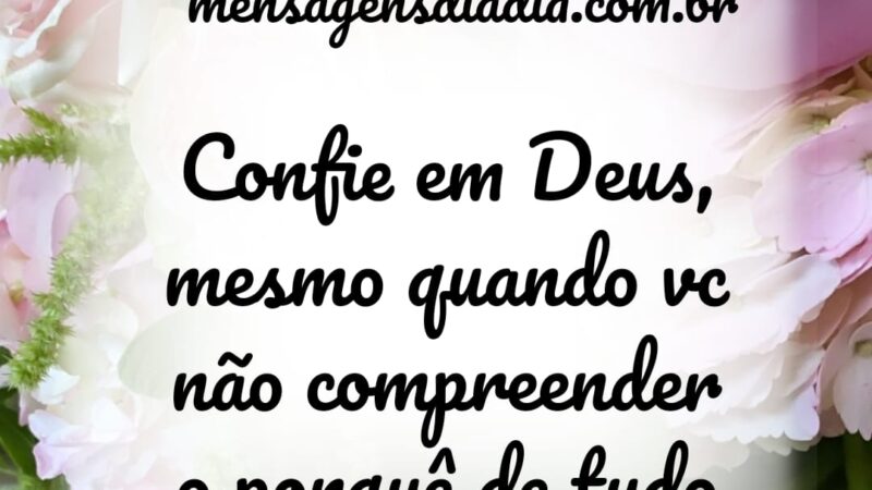 Confie em Deus….sempre!