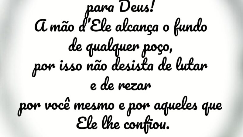 Não desista de lutar!