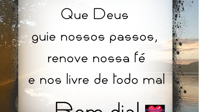 Vamos renovar nossa fé….
