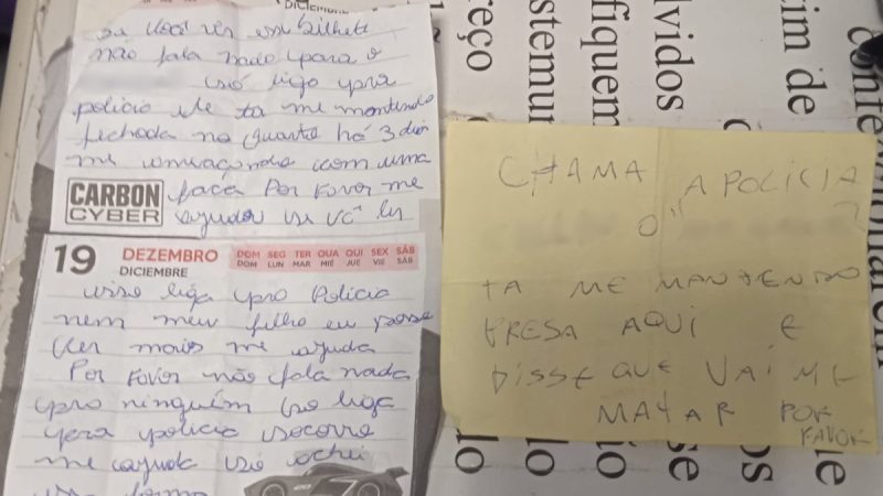 Vizinha encontra bilhete e salva mulher mantida em cárcere pelo marido em Curitiba