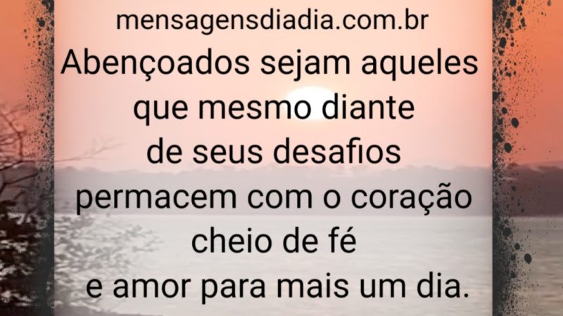 Você é abençoado..