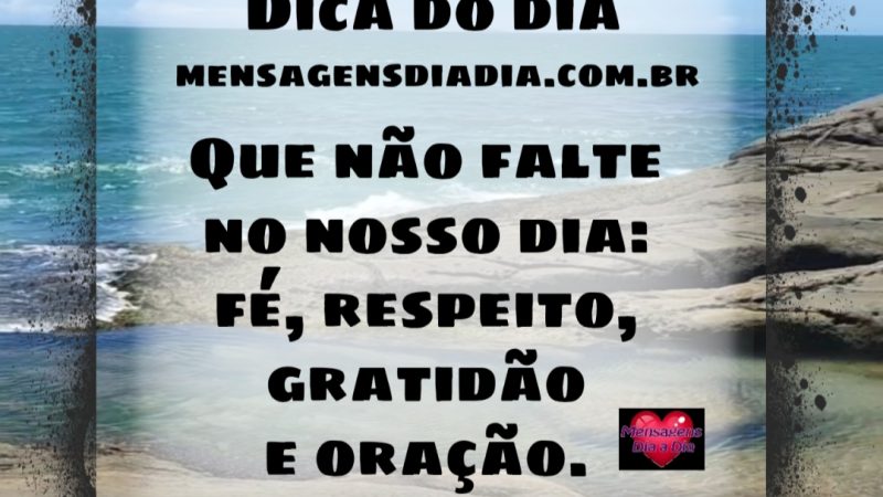 Que não nos falte…