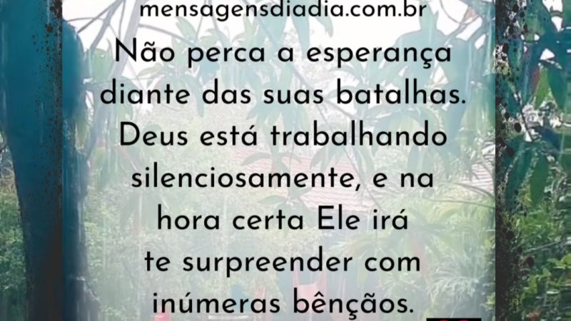 Muitas bênçãos esperam por você….