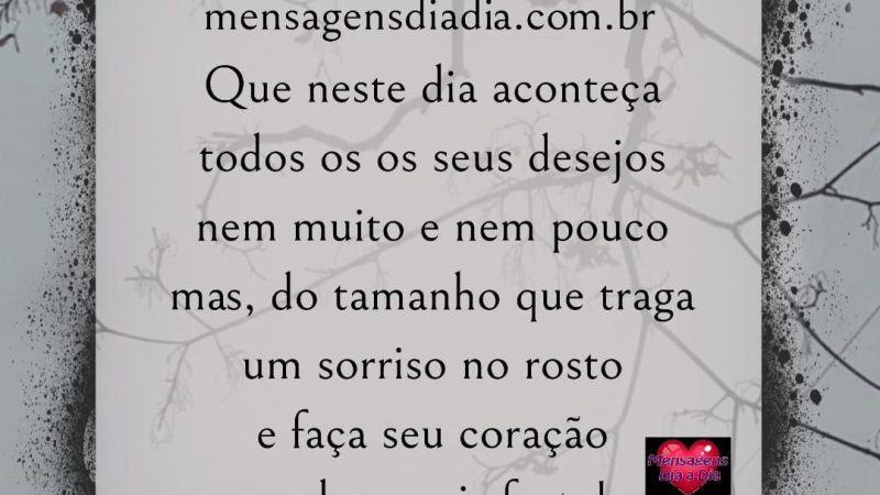 Que seus desejos aconteçam…