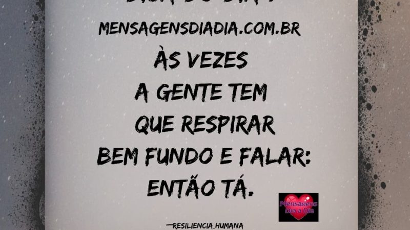 Basta respirar e….