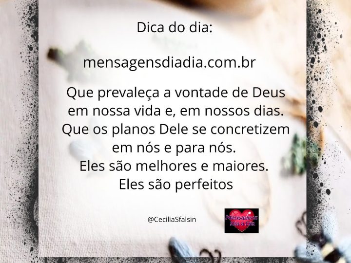 Os planos de Deus para nós são os melhores…