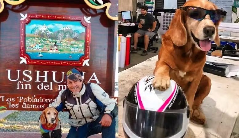 De moto, professor brasileiro e cão adotado já visitaram 15 países