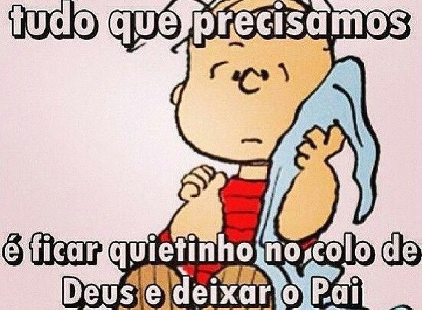 Ficar quietinho no colo de Deus